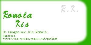 romola kis business card